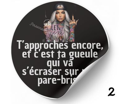 Stickers voiture " me colle pas " autocollant humour voiture