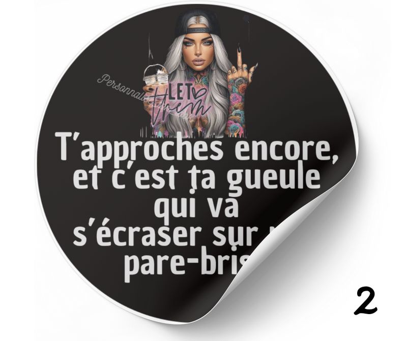 Stickers voiture " me colle pas " autocollant humour voiture