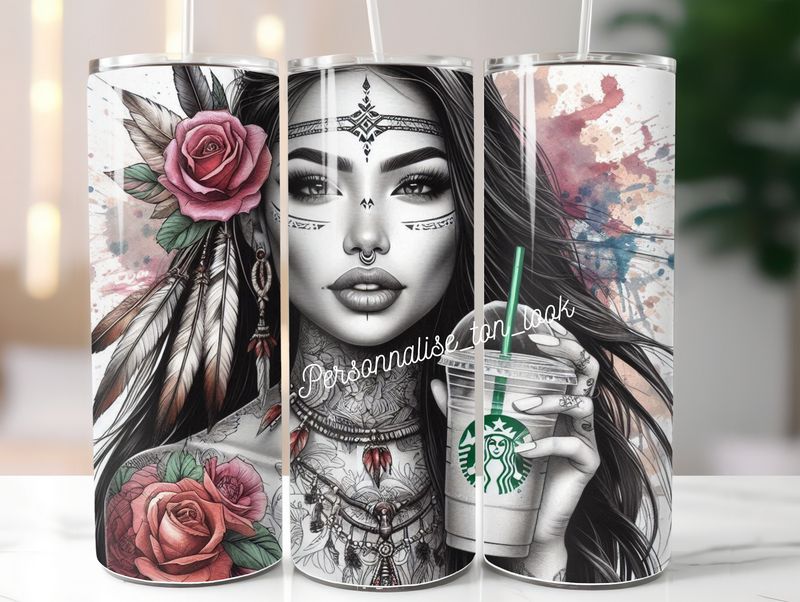 Gourde Thermos Pocahantas tattoo