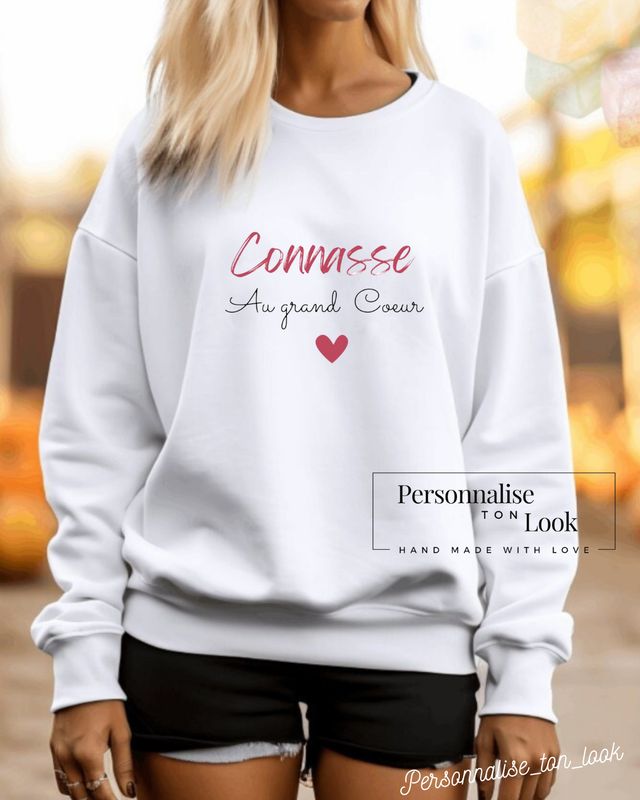 Transfert thermocollant connasse au grand coeur