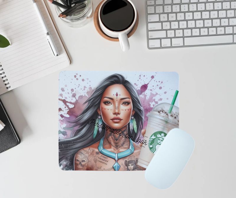 Tapis de souris Pocahantas Tattouée Tapis de souris Pocahantas Tattouée