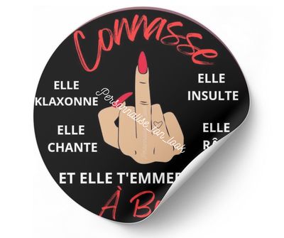 Stickers voiture connasse à bord stickers drôle voiture connasse