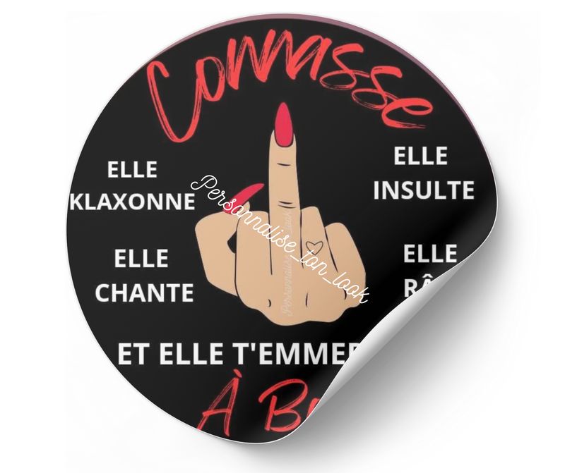 Stickers voiture connasse à bord stickers drôle voiture connasse