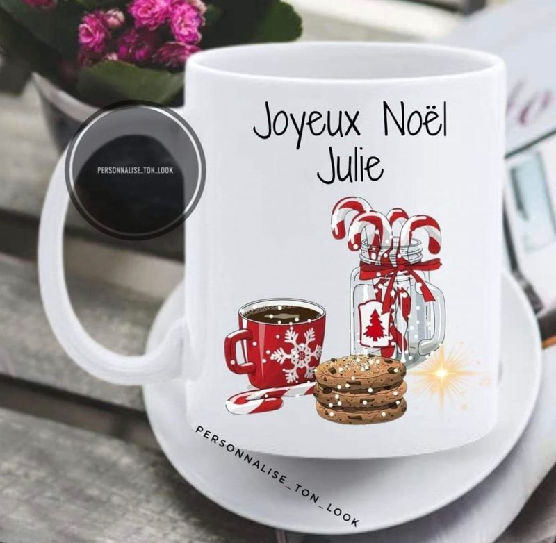 Mug joyeux Noël personnalisable