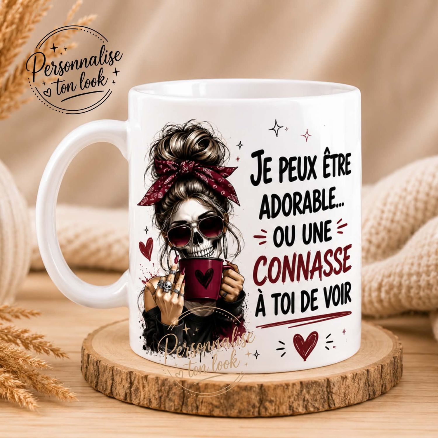 Mug connasse Humour Femme “Adorable ou Connasse” – Tasse Drôle &amp; Originale