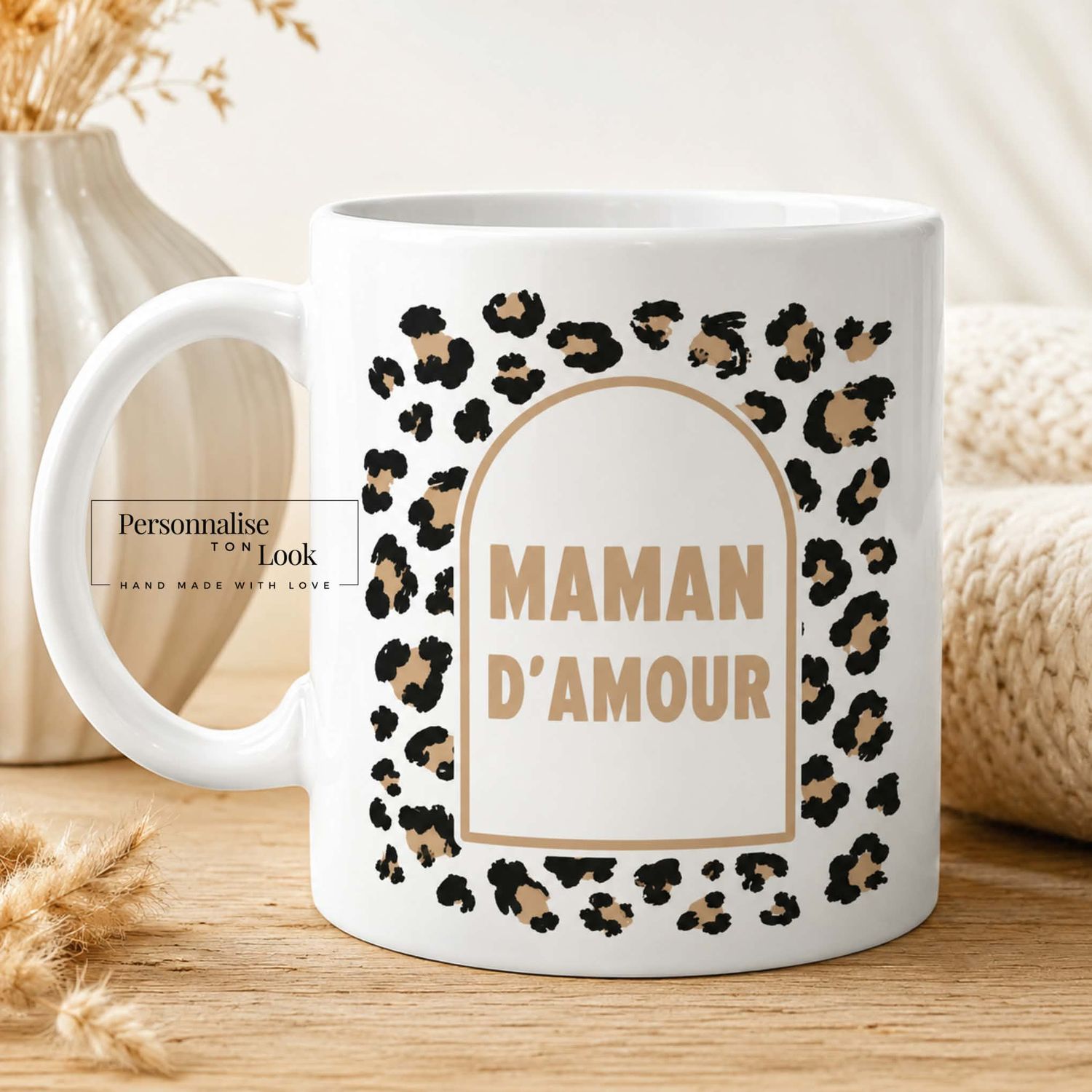 Mug Maman d’Amour – Tasse Léopard – Cadeau Original tasse pour Maman