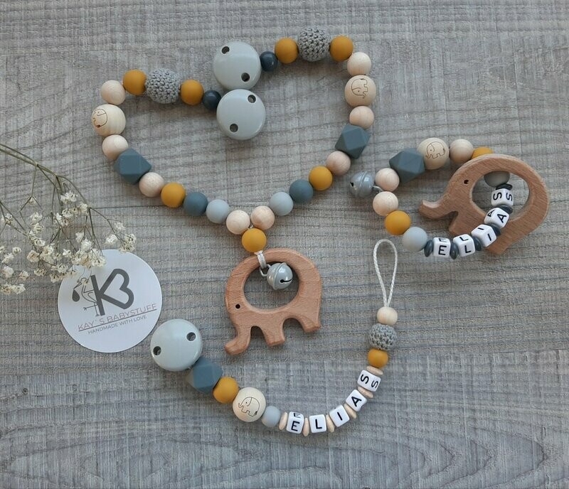 Set Elefant senfgelb