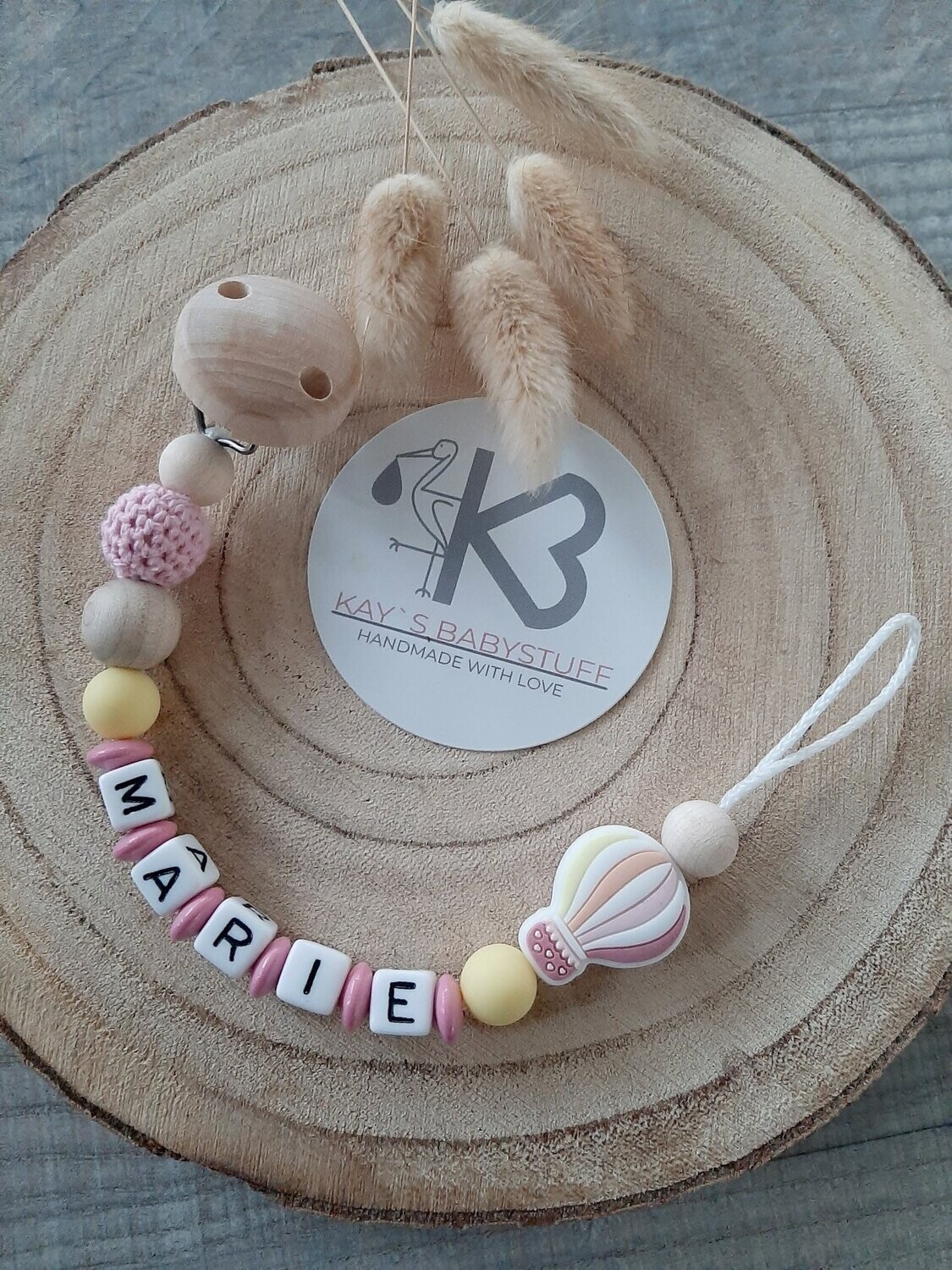 Schnullerkette Balloon rosa
