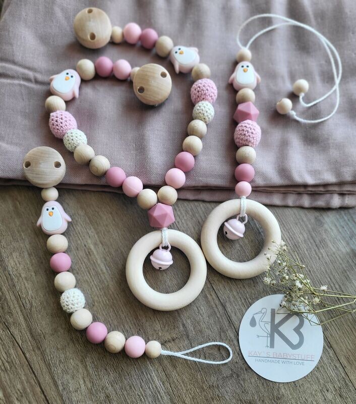 Babyset Pinguin rosa