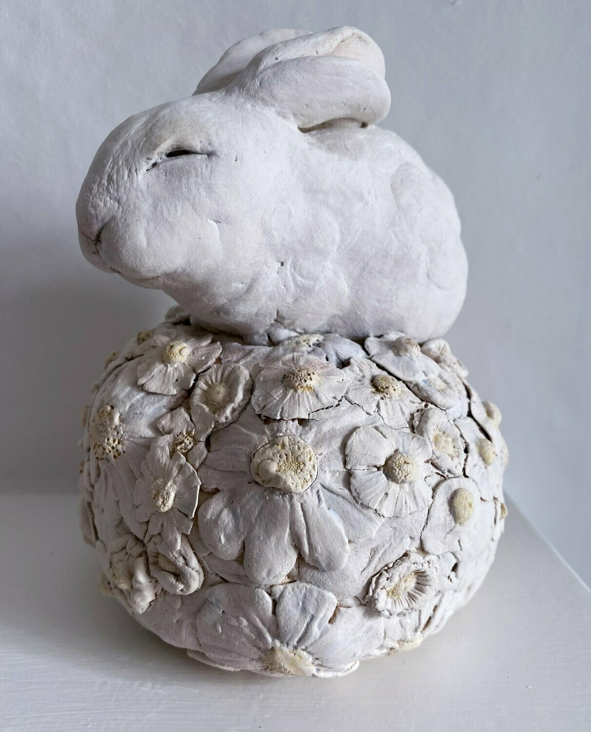 White Rabbit with Daisies White Rabbit with Daisies
