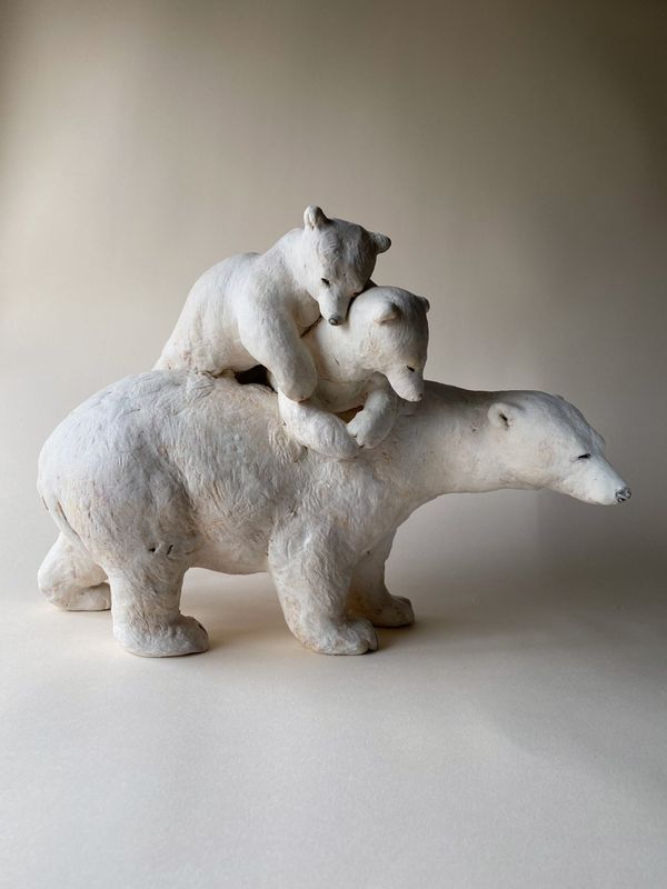 Three Glazed Polar Bears