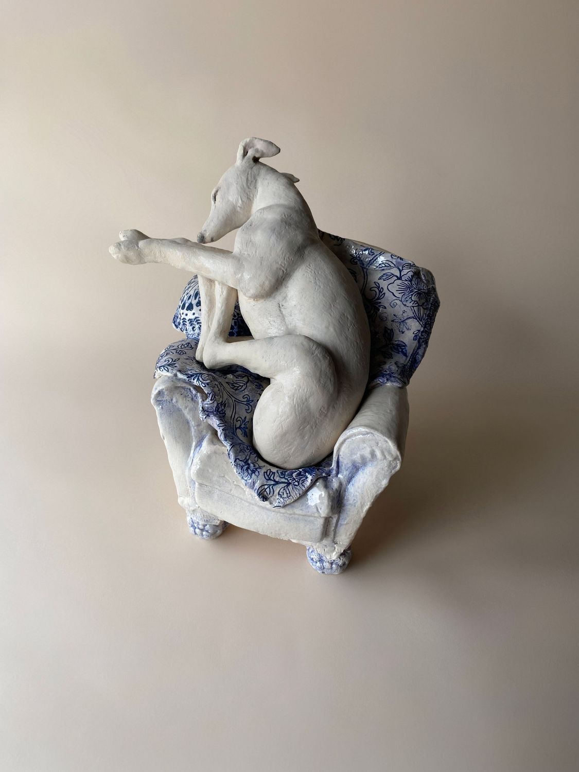 Sleeping Hound on Chair MADE TO ORDER