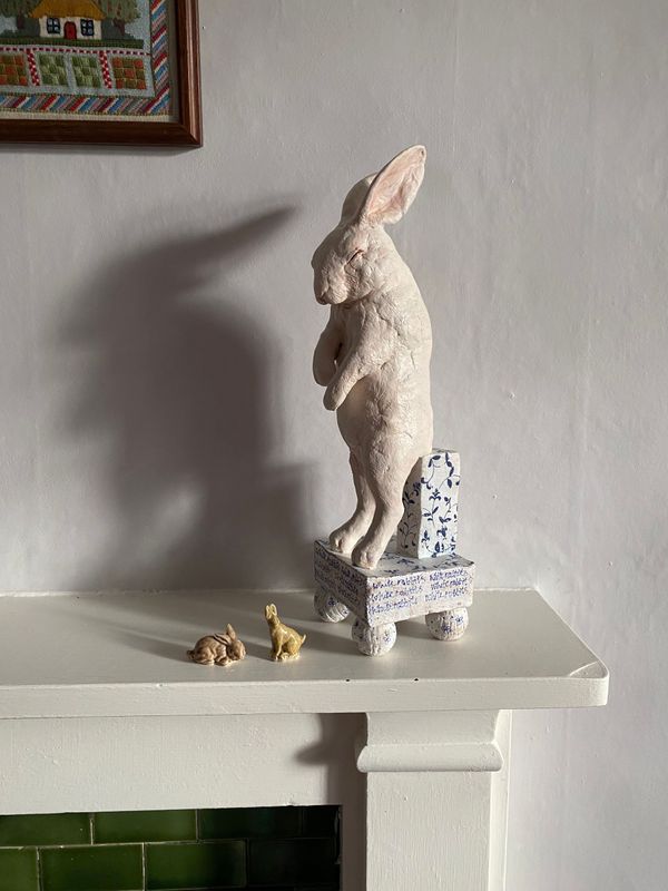 Standing White Rabbit