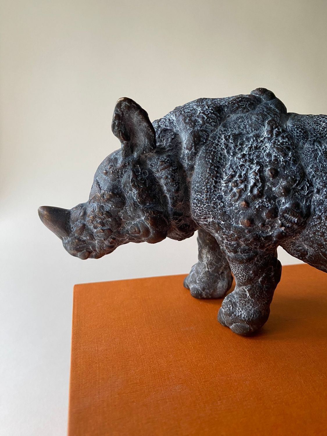 Unicornis. Bronze rhino