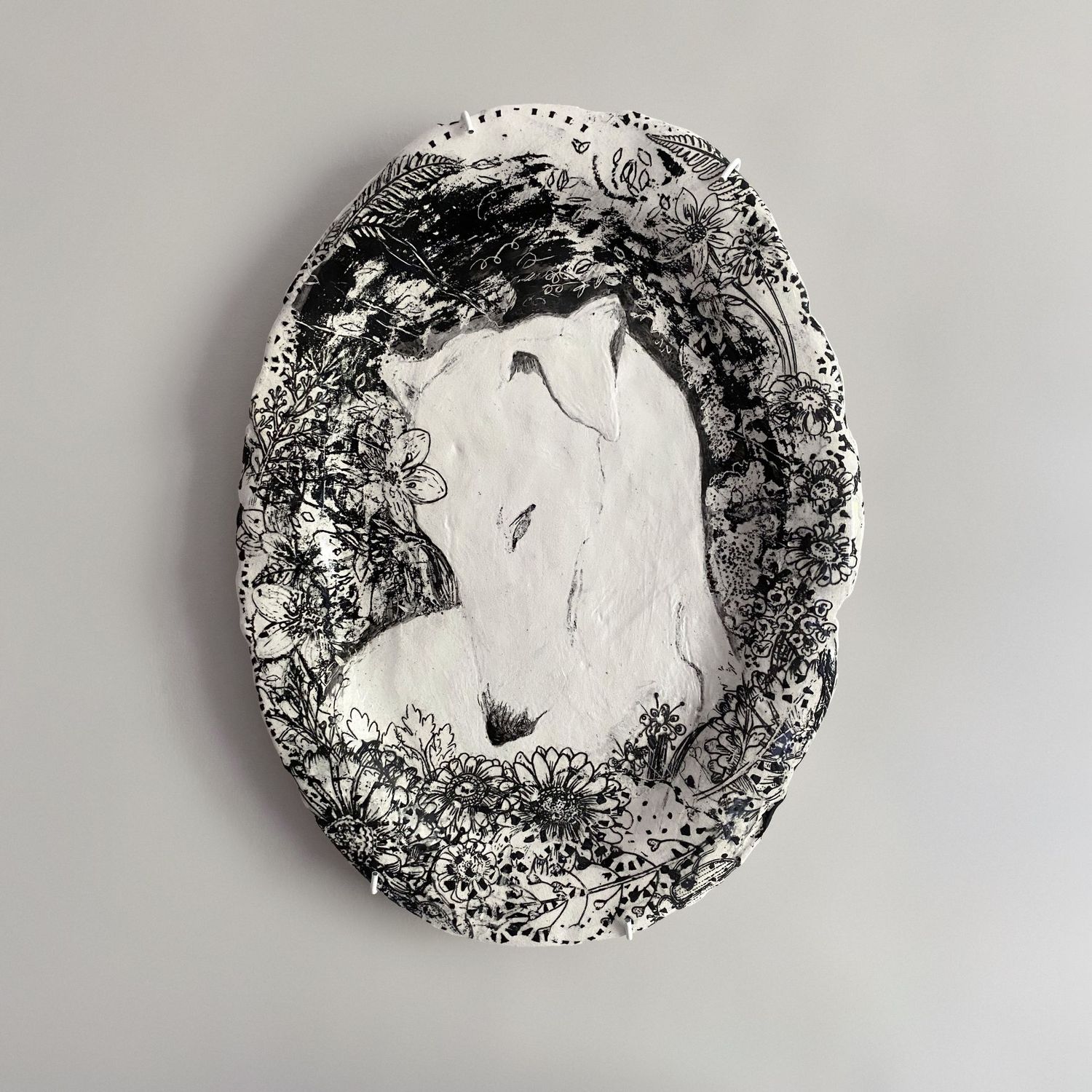 hound head oval wallplate hound head oval wallplate
