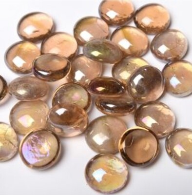 Rose Gold Glass Pebbles