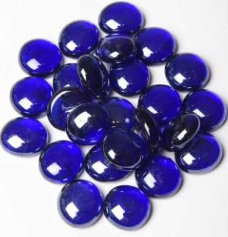 Cobalt Blue Glass Pebbles