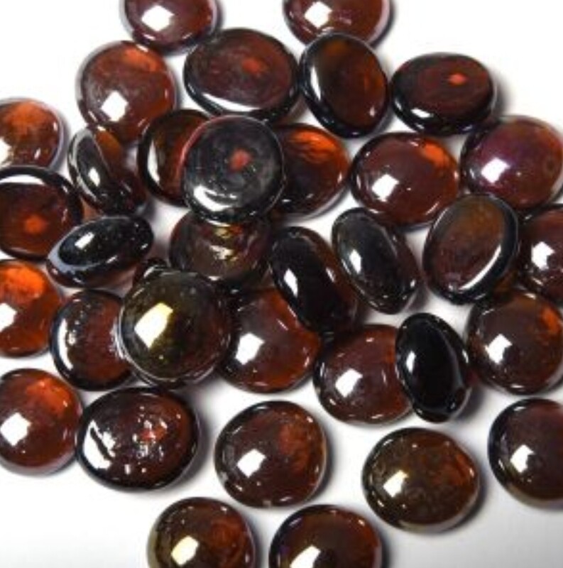 Amber Glass Pebbles