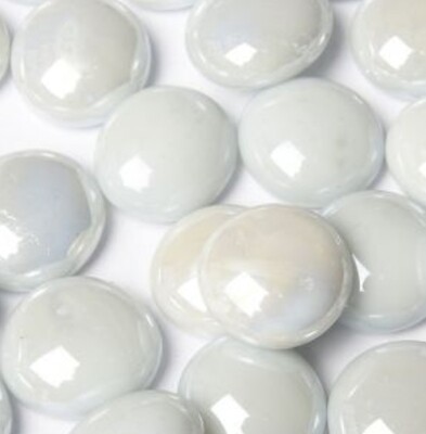 Bright White Glass Pebbles