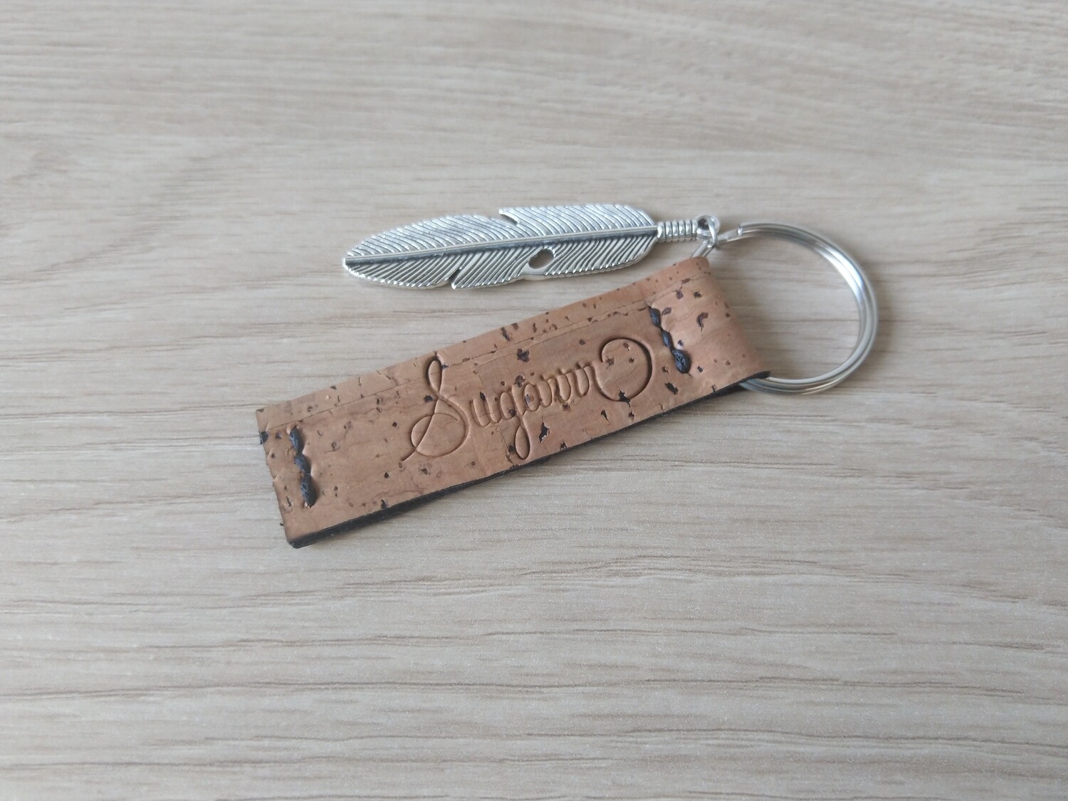 Cork key chain