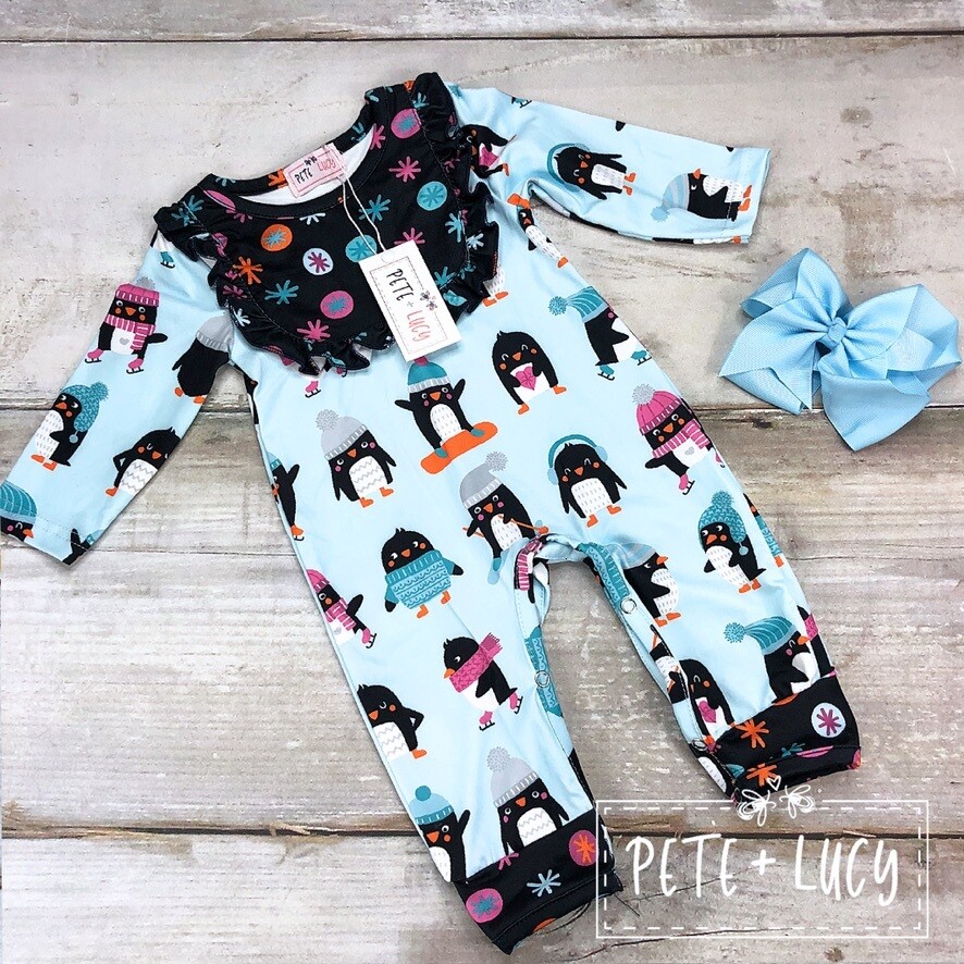 Penguin Party Romper by Pete + Lucy