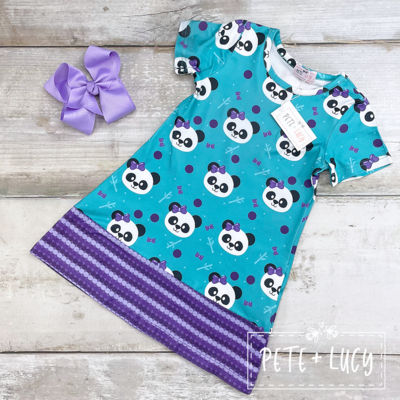 Pop Of Pandas Short Sleeve Dress by Pete+Lucy