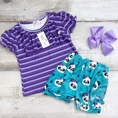 Pop Of Pandas Shorts Set by Pete + Lucy