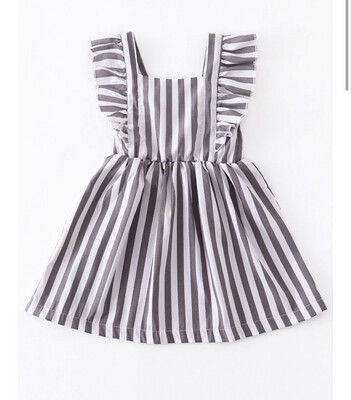 Gray Stripe Dress