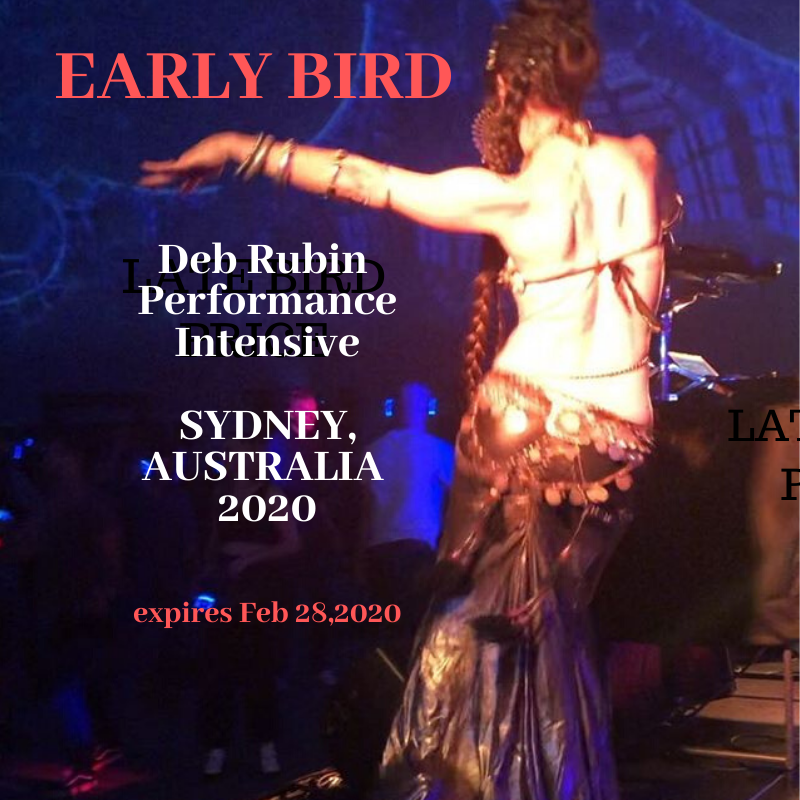 AUSTRALIA 2020:  Deb Rubin Performance Intensive April 25-6, Sydney. EARLY BIRD