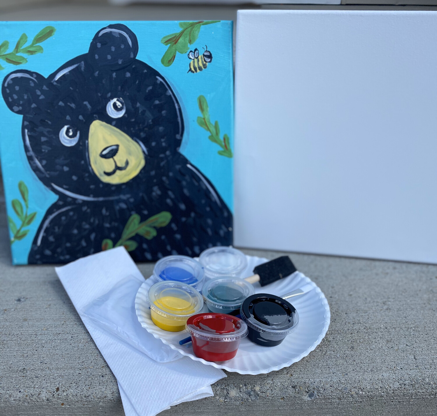 Curious Bear • At Home Art Kit 12x12