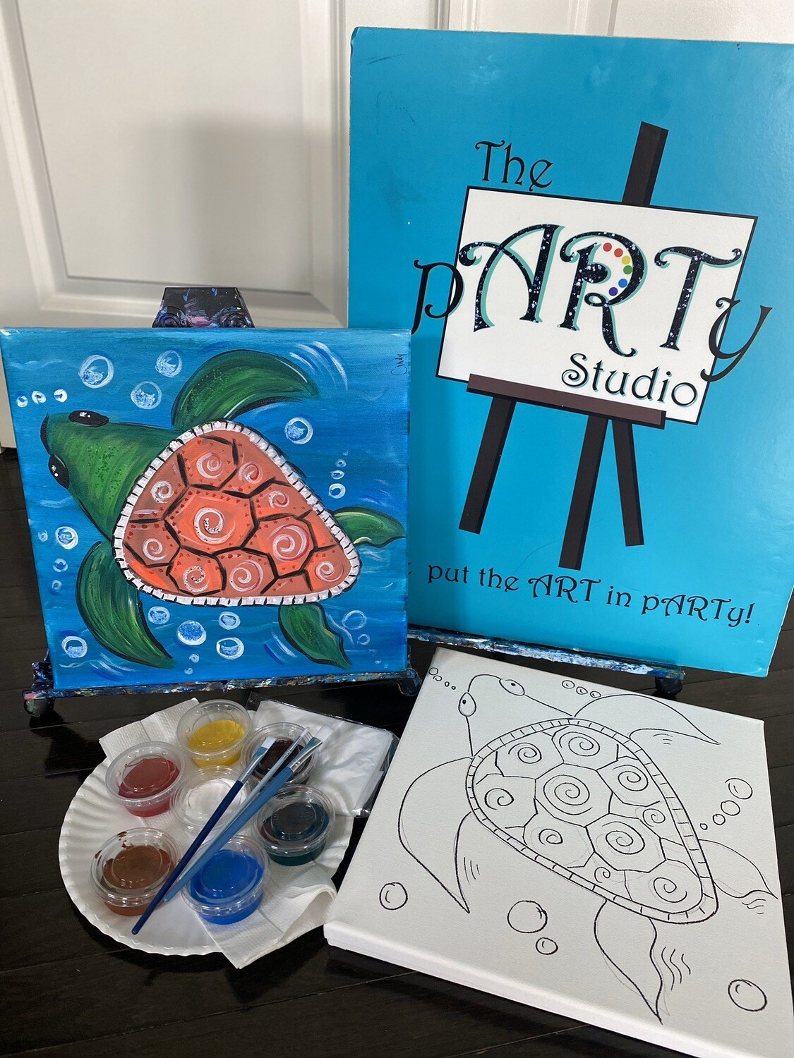 Sea Turtle • At Home Art Kit 12x12 Sea Turtle • At Home Art Kit 12x12