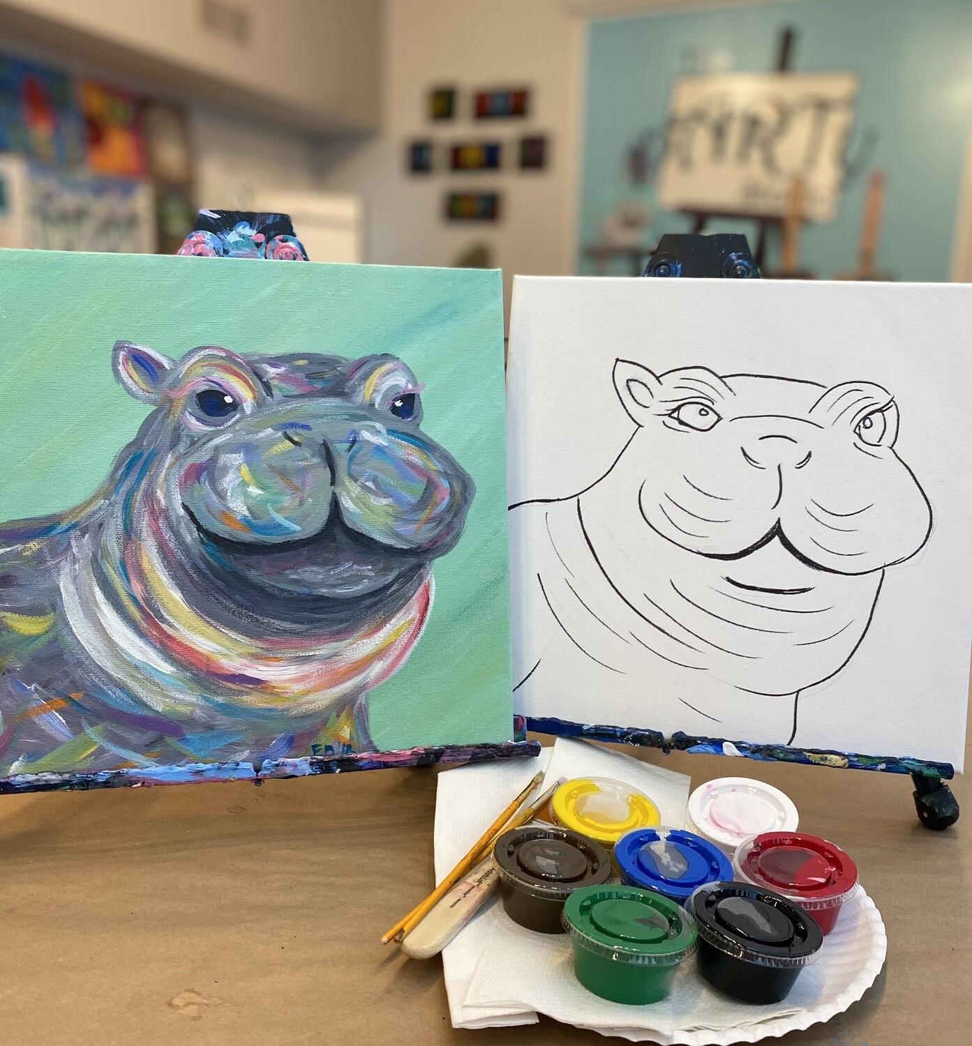 Fiona the Hippo • At Home Art Kit 12x12