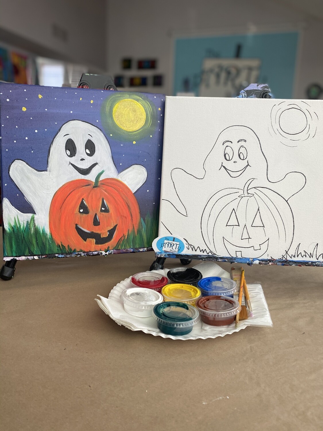Ghost & Pumpkin At Home Art Kit 12x12 Ghost & Pumpkin At Home Art Kit 12x12