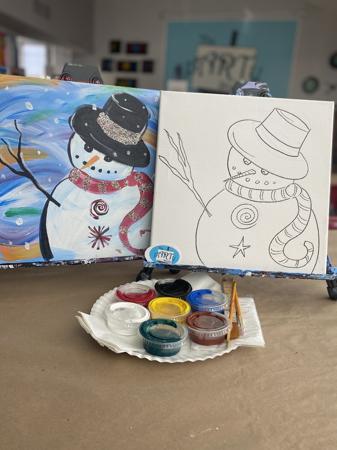 Lil Snowman At Home Art Kit 12x12