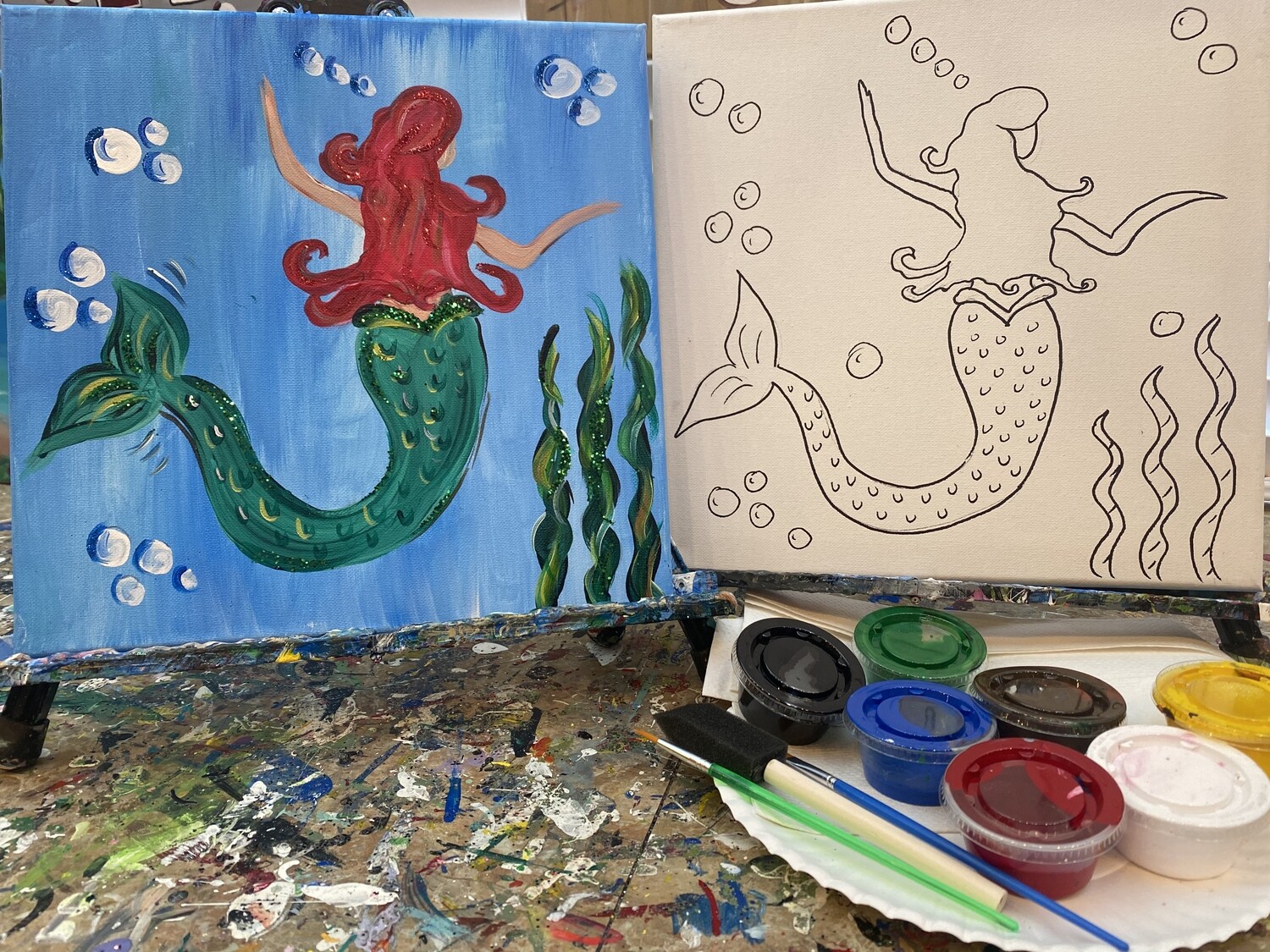 Under The Sea Mermaid - At Home Art Kit 12x12 Under The Sea Mermaid - At Home Art Kit 12x12