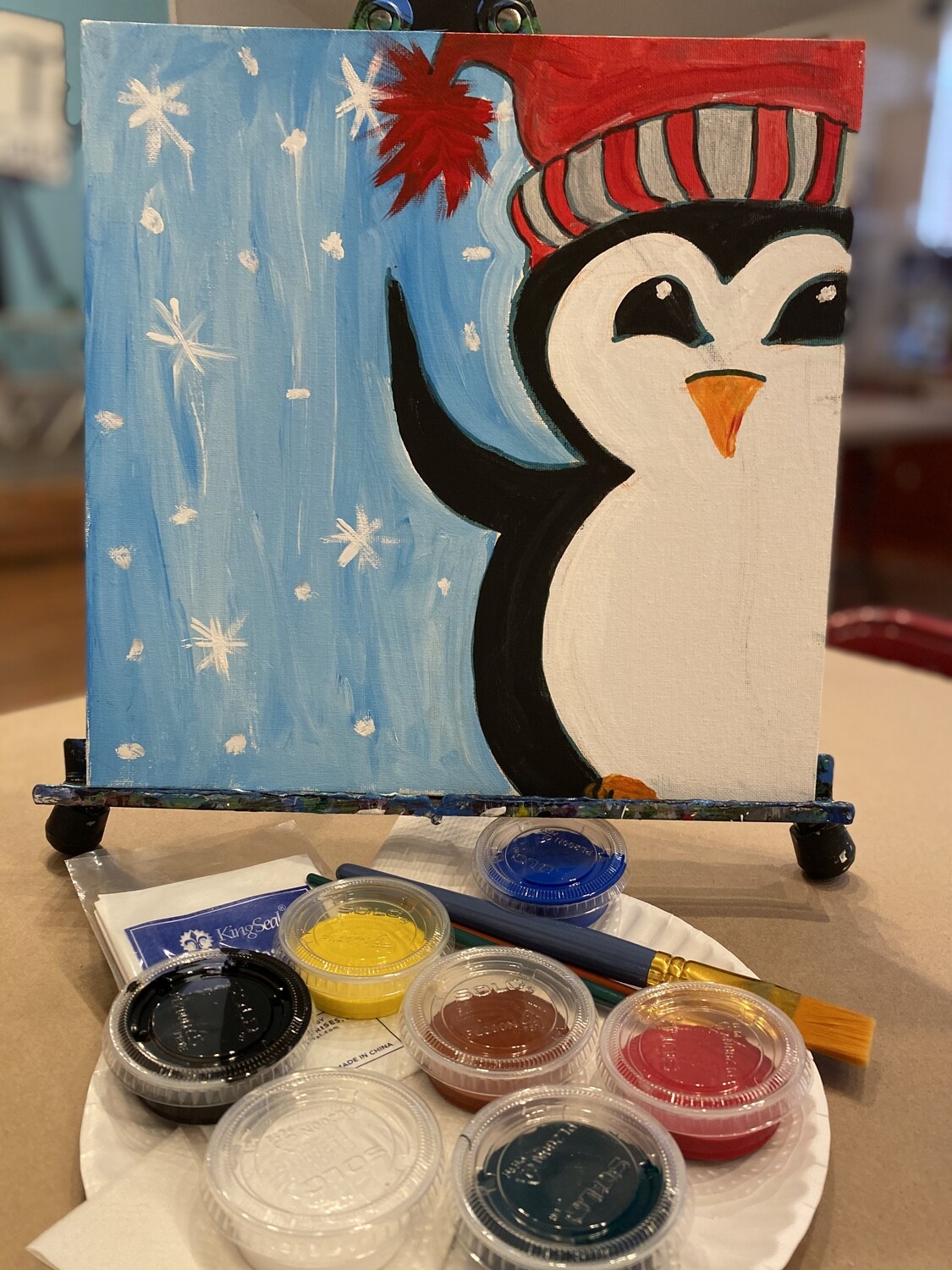 Cute Penguin - At Home Art Kit 12x12 Cute Penguin - At Home Art Kit 12x12