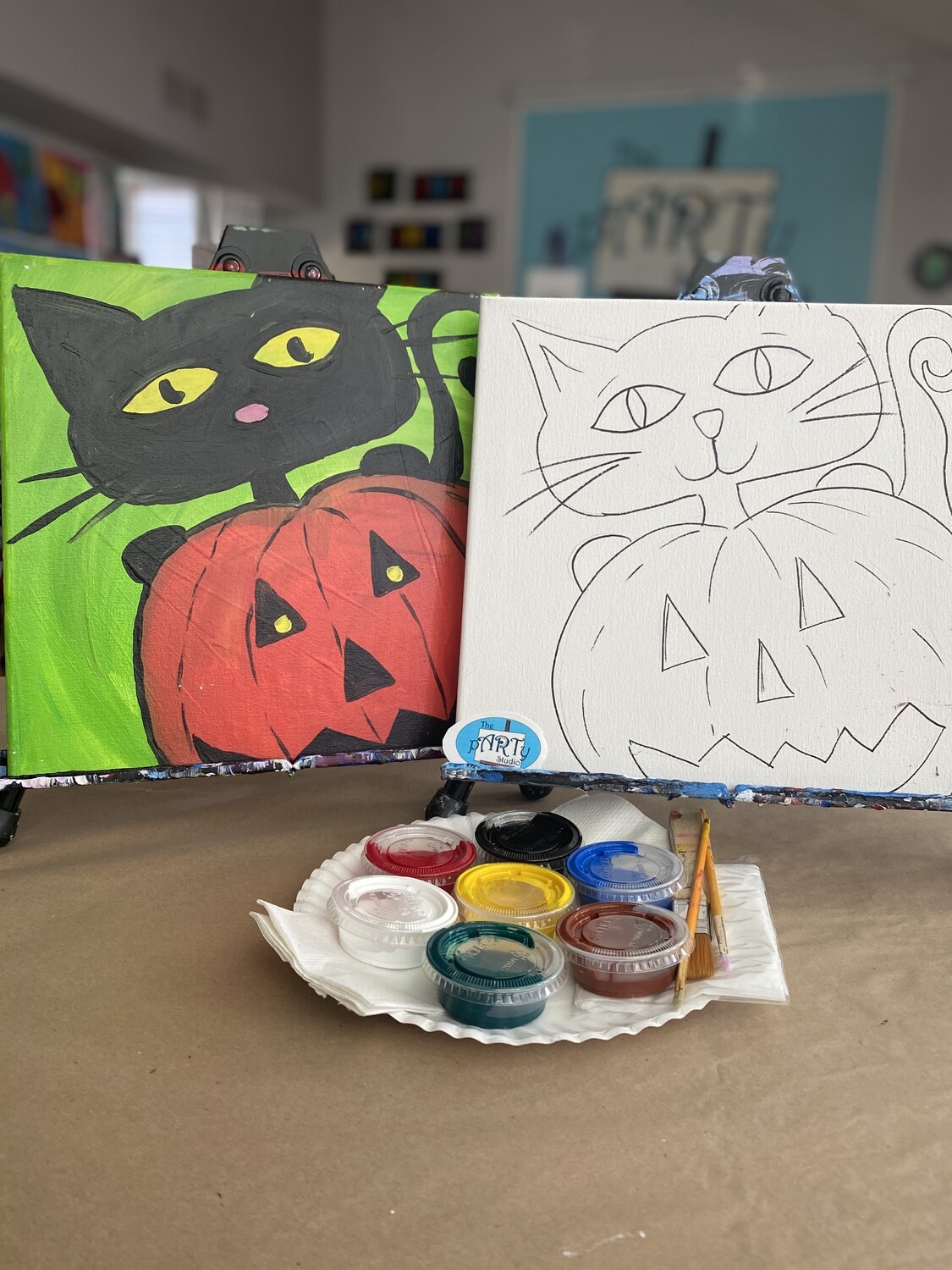 Kitty & Pumpkin - At Home Art Kit 12x12