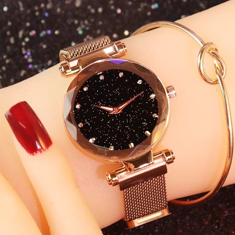 Tuah-JW843 Diamond Magnetic Women&#39;s Watch Jam Tangan Wanita Geneva Girl