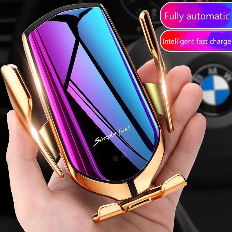 Automatic Clamping Wireless Charger Car Mount Phone Holder For iPhone/android