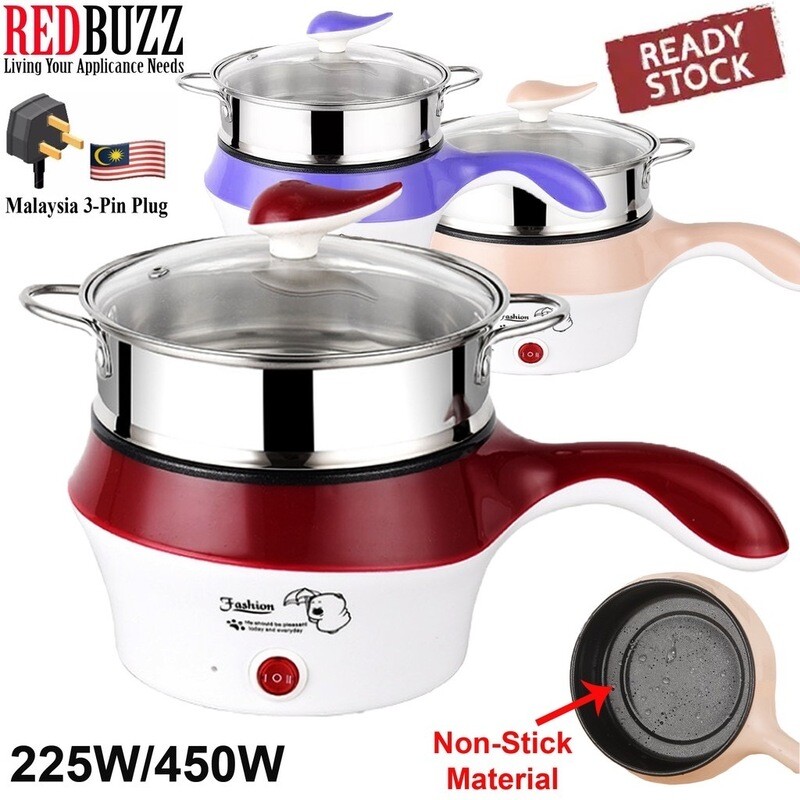 Electric NonStick Ceramic/Marble Frying Pan Rice Multi Mini Rice Cooker