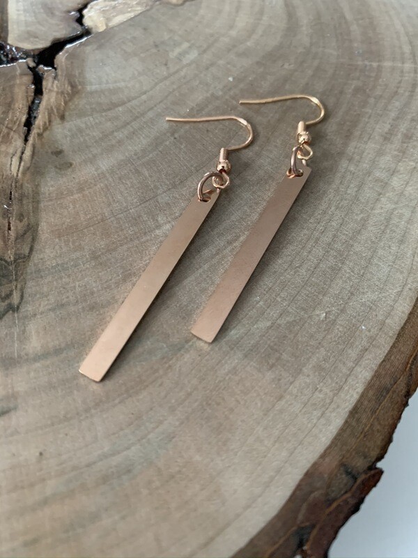 Boucles Quadratique Or Rose