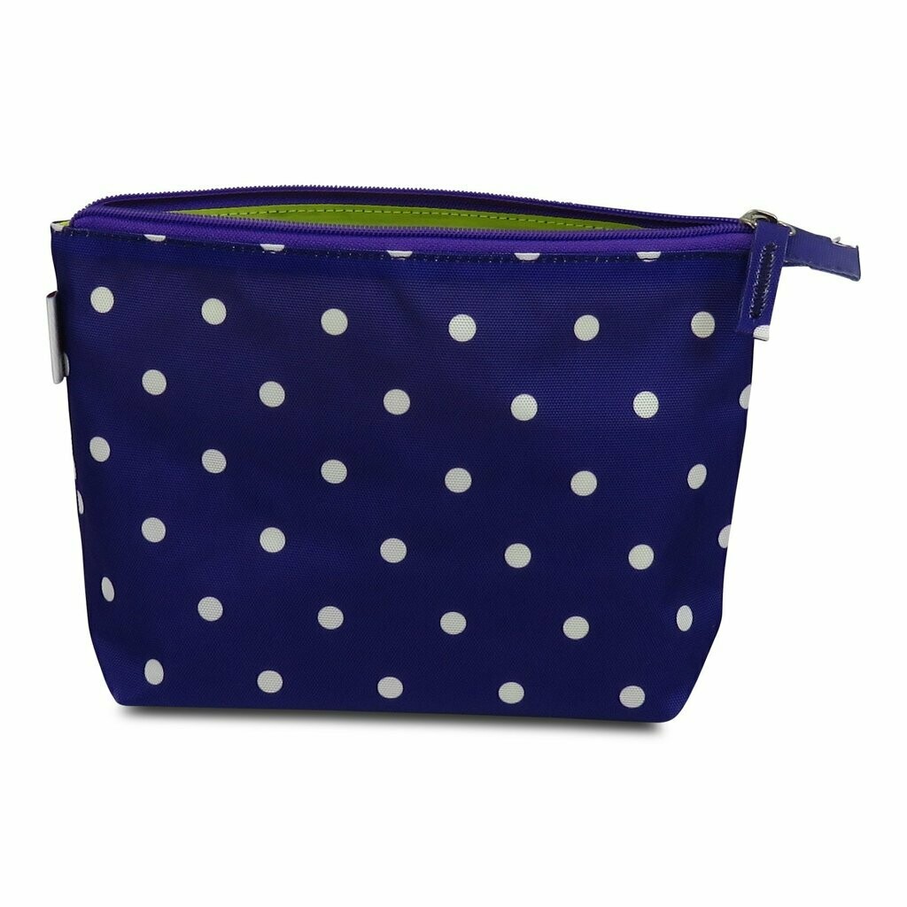 Beau Small Organiser Bag, Colour: Purple &amp; White Spots
