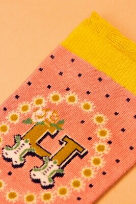 A-Z Ankle Socks - H