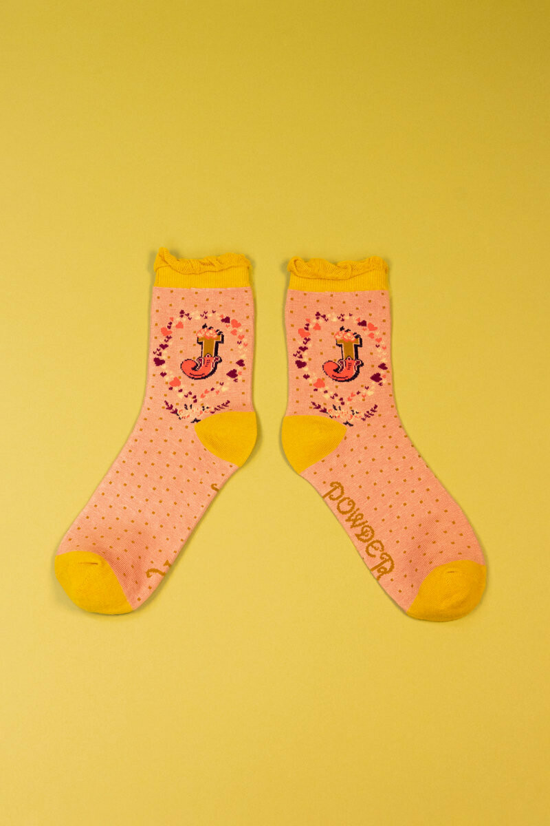 A-Z Ankle Socks - J A-Z Ankle Socks - J