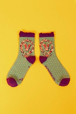 A-Z Ankle Socks - V A-Z Ankle Socks - V