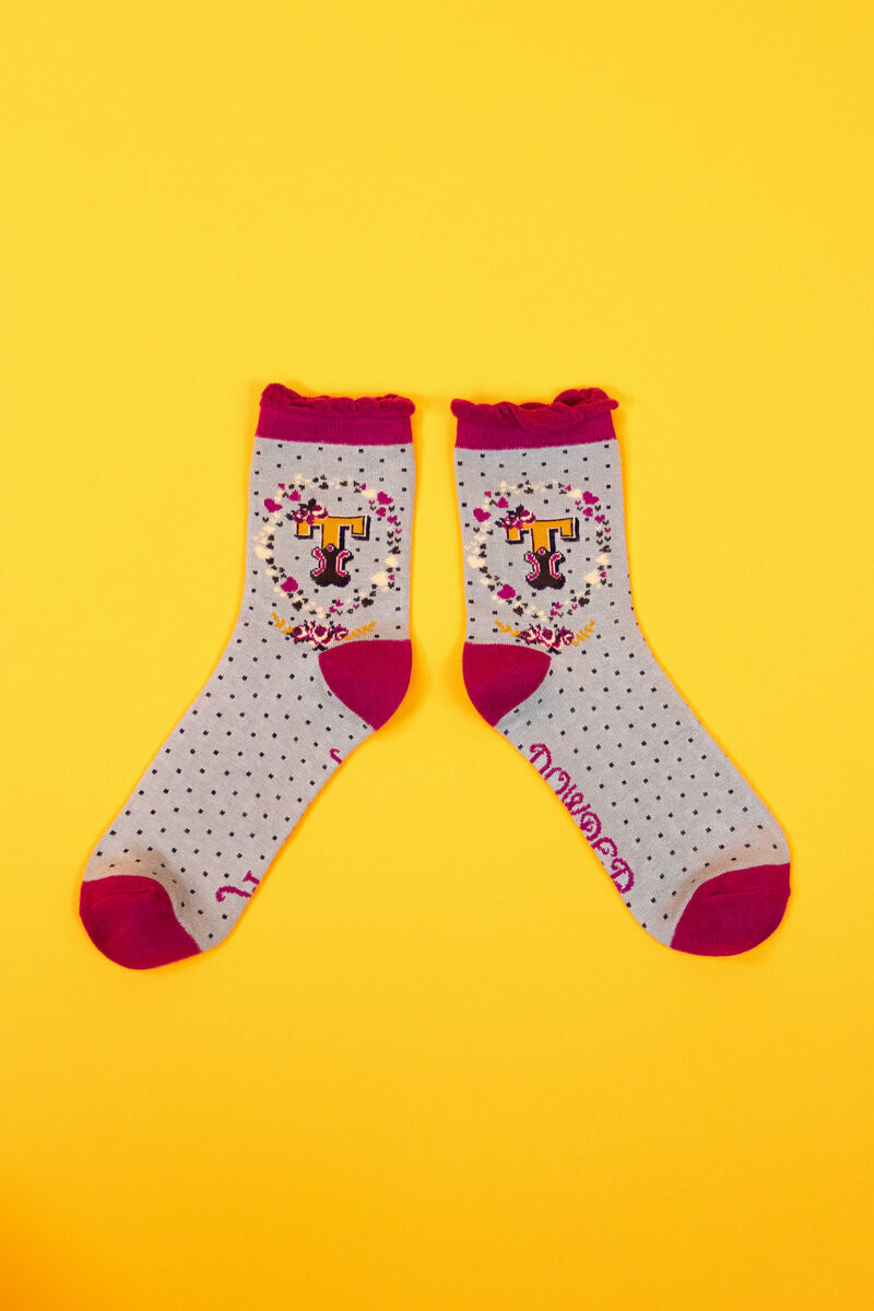A-Z Ankle Socks - T A-Z Ankle Socks - T