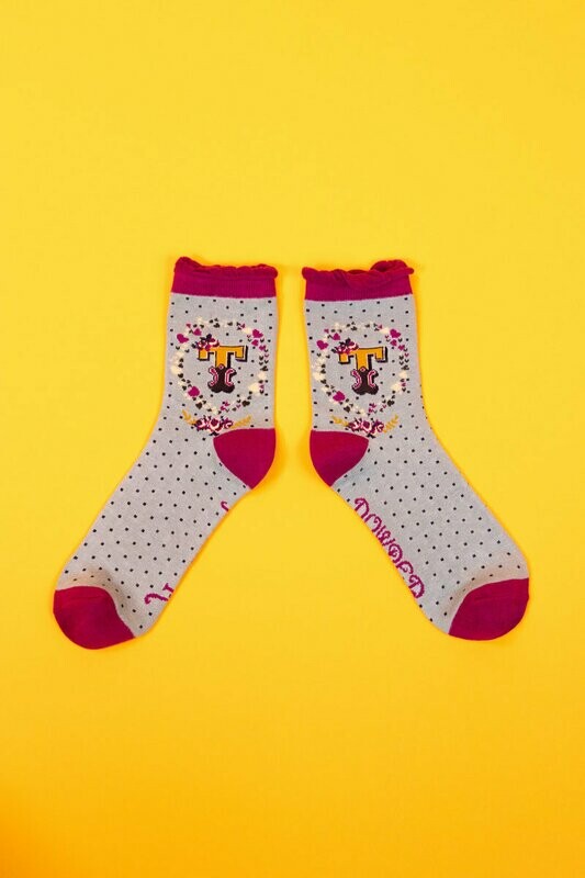 A-Z Ankle Socks - T