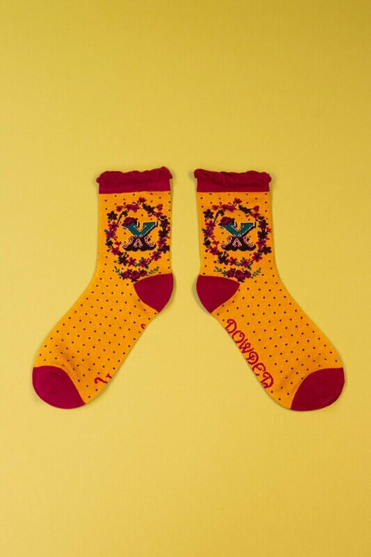 A-Z Ankle Socks - X