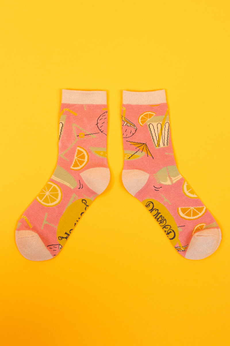 Ladies Ankle Socks Cocktails