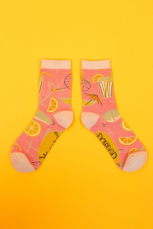 Ladies Ankle Socks Cocktails